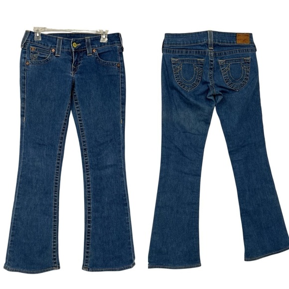 True Religion Denim - Vintage Y2K True Religion bootcut medium wash jeans retro 1990s rockstar hippie